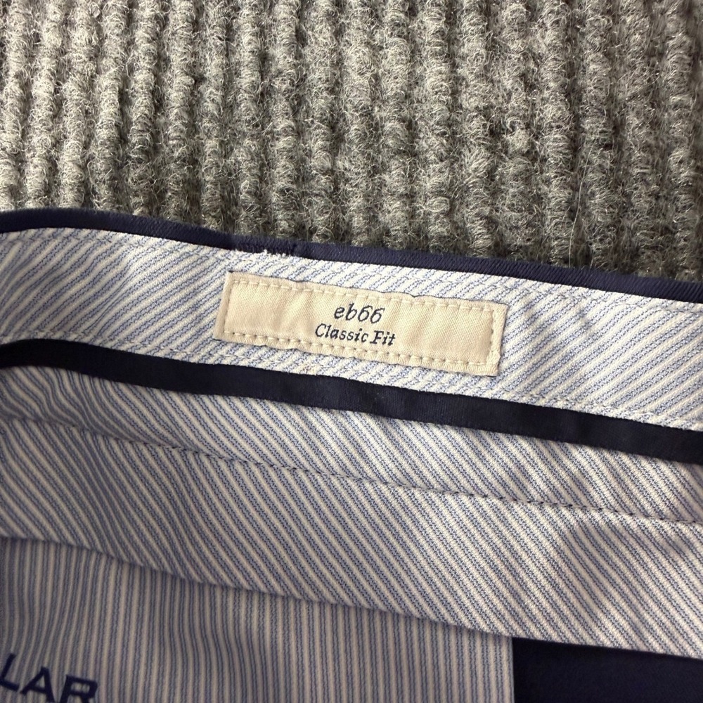 Peter Millar Mens 44R Navy Blue Flat Front Twill Dress Pants Trousers eb66 - Picture 9 of 11